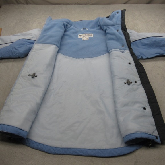 Columbia Jacket Women Large Light Blue Insulated Ski Winter Warm Waterproof Snow - Picture 6 of 13